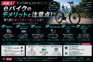 【必読】eバイクのデメリットと注意点！買う前に知っておくべきこととは？