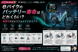 eバイクのバッテリー寿命はどれくらい？長持ちさせるコツ＆おすすめモデル