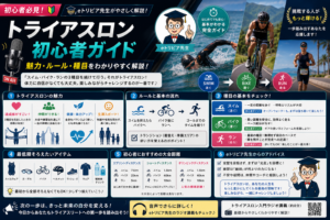 【トライアスロン初心者ガイド】eトリビア先生が魅力・ルール・種目をやさしく解説！