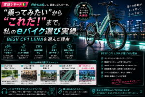 「乗ってみたい」から「これだ！」まで。私のeバイク選び実録｜BESV CF1 LENAを選んだ理由